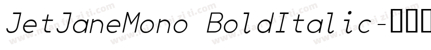 JetJaneMono BoldItalic字体转换